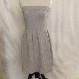 Express woman light grey knit dress